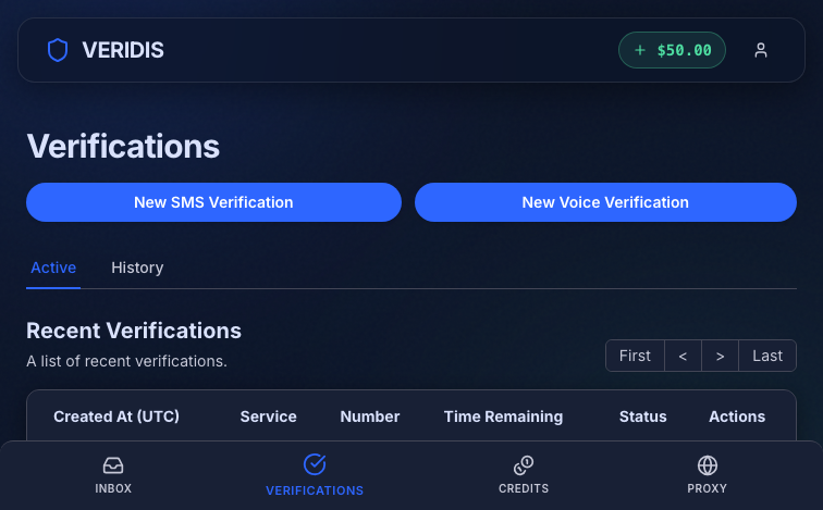 Dashboard Screenshot